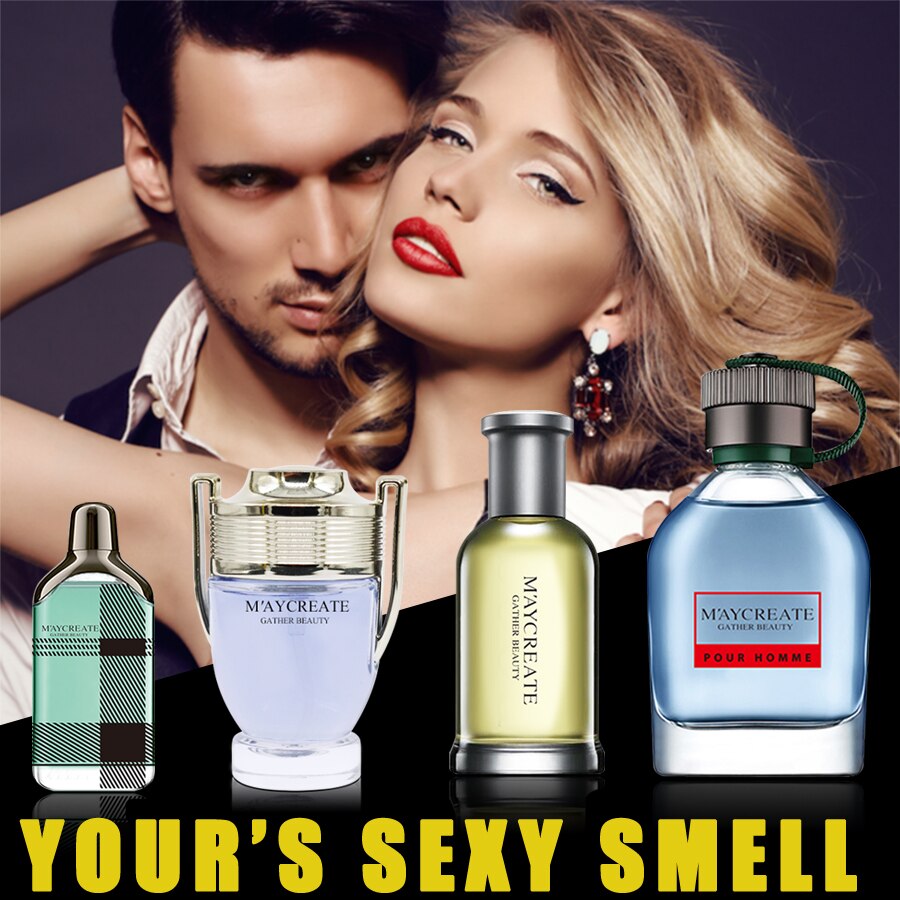 MayCreate 4pcs Perfumed men Long-lasting male Parfum Atomizer Bottle Glass Fashion Fragrances masculino importador spray erkek